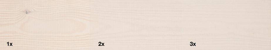 Restol™ Pearl White on untreated wood: - Restol™