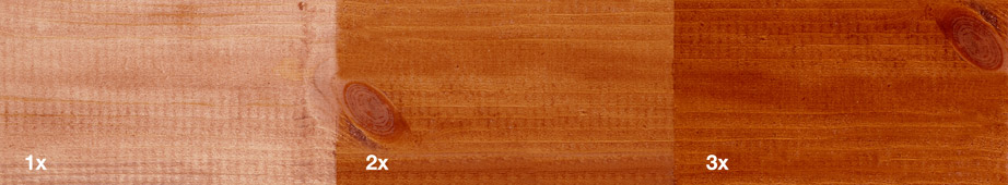 Restol™ Red Cedar on untreated wood: - Restol™