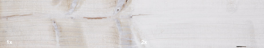 Restol™ Iceland White on impregnated wood: - Restol™